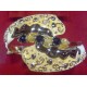 Gold Bracelet Snake 6 Black Stones  21K 29.5g اسوره ثعبان 6 حجر اسود