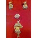 Gold Set 21K 31.4g طقم ذهب تعليقه وحلق واسوره ثريا وخاتم